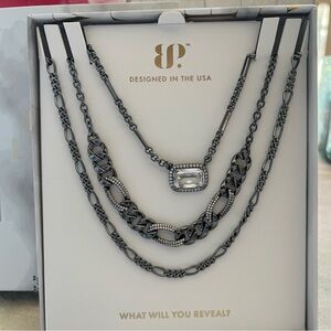 ✨“A Joyous Day” Necklace – Hematite Plated | Cubic Zirconia✨